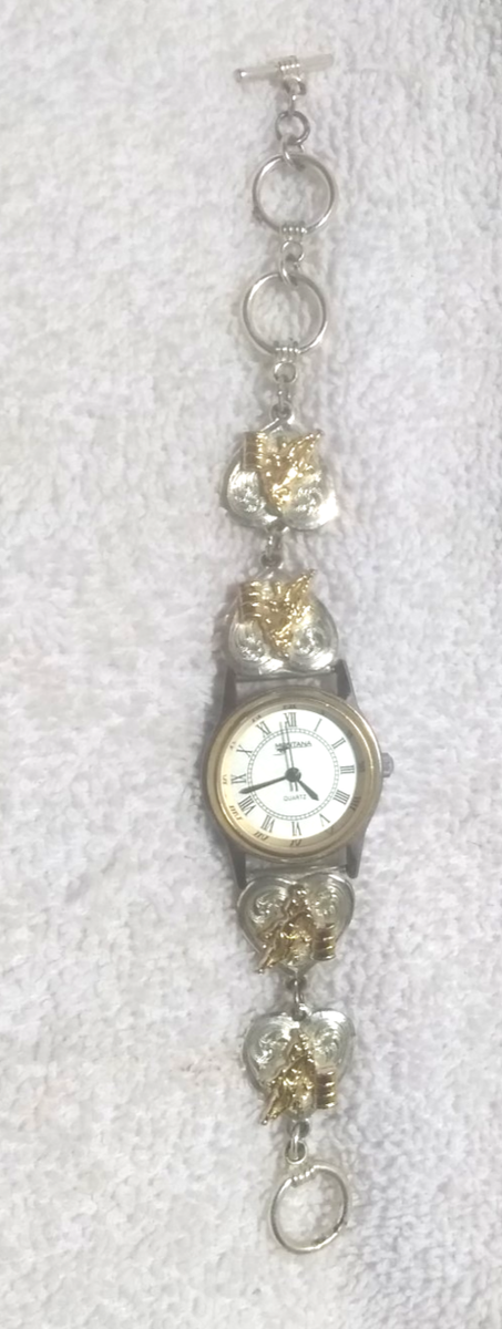 Montana Silversmiths Lady Quartz Watch 25mm Silver Gold  display picture 1