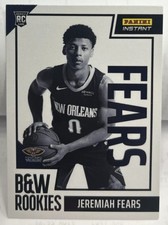 2025-26 Panini Instant Jeremiah Fears BLACK WHITE ROOKIES 1/256 Pelicans #26 RC