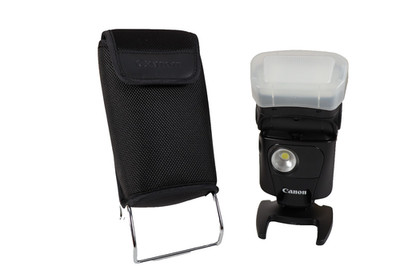 Canon Speedlite 320EX Shoe Mount Flash for Canon DSLR w/ Case & Stand Tested