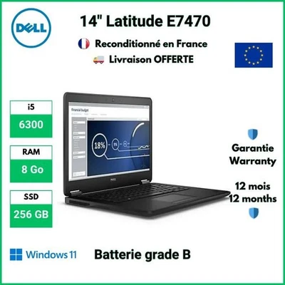 Dell Latitude E7470 · i5-6300 · 8GB · 256GB