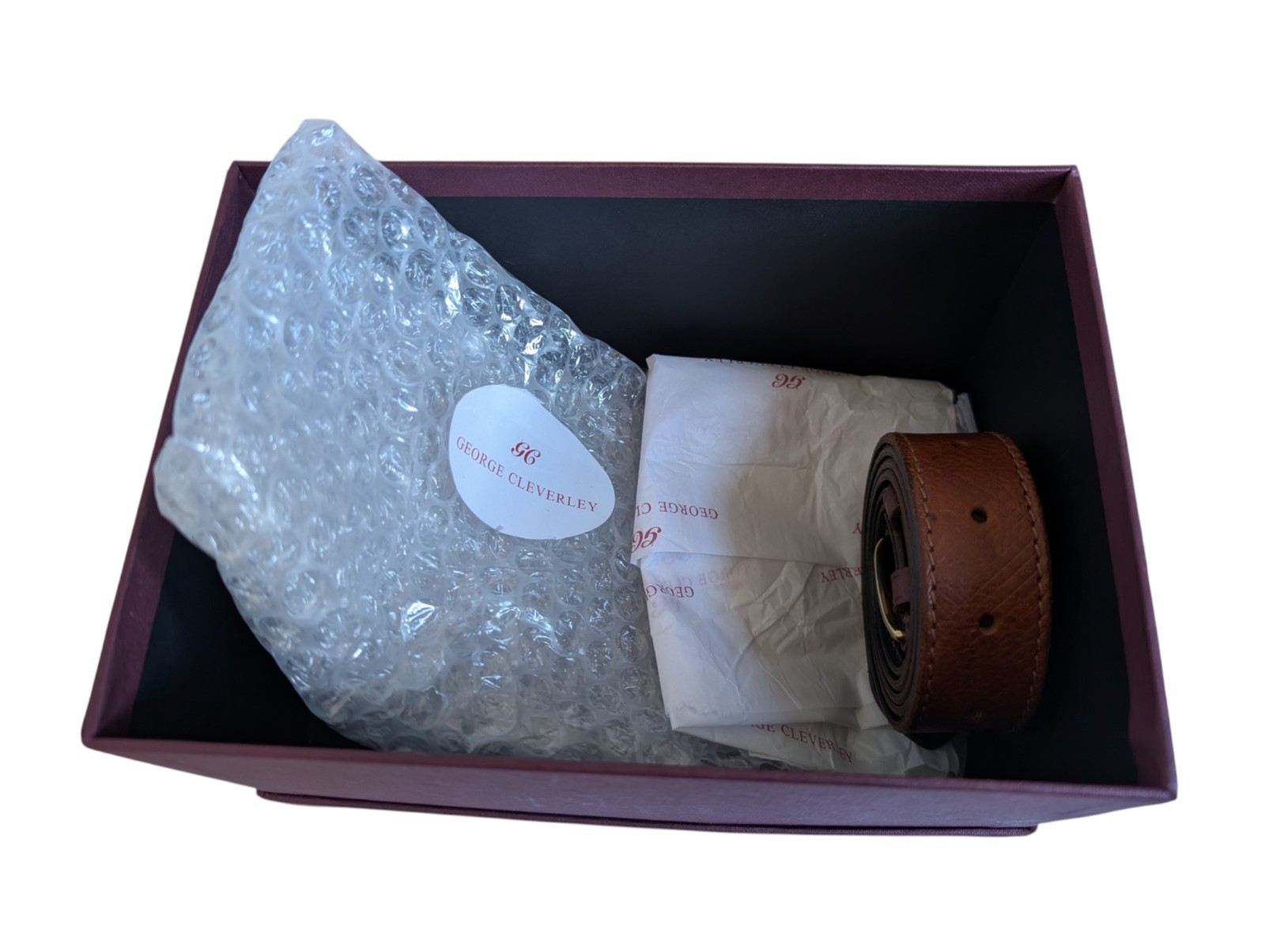 George Cleverley Men's 1786 Russian Reindeer Hide Belt Size 95 image 7