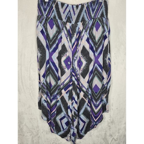Free People Miranda Angular Printed Pull-On Pants Skirt Hybrid M