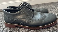 Men's Rockport Marshall Wing Tip Oxford Castlerock Grey Leather 10.5
