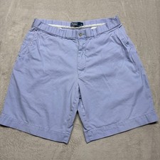 Vintage Polo Ralph Lauren Chino Shorts Mens 34 Pleated Front 100 Cotton Blue