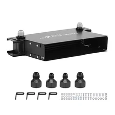 7 Row Oil Cooler Kit Universal 10AN Aluminum Transmission w/ 6AN 8AN Fittings