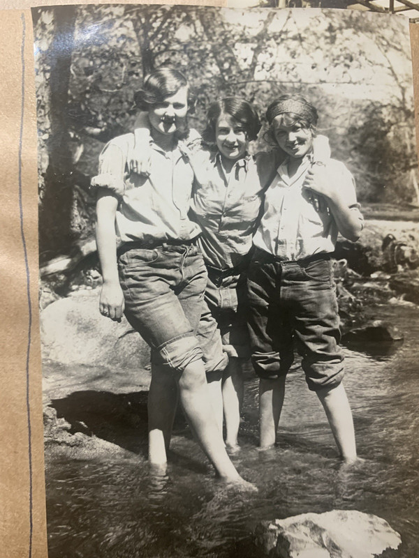 100 year old 1922-26 Stanford University photo album/scrapbook. Over 150 photos.