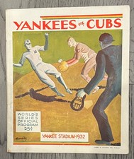 1932 World Series Program Yankee Stadium  Babe Ruth Lou Gehrig