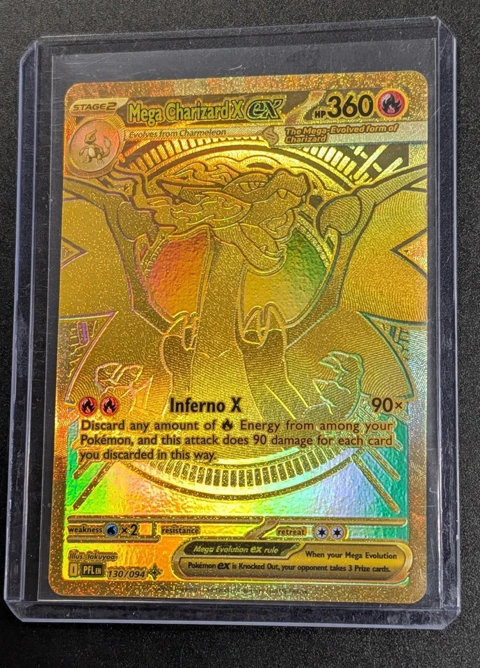 Mega Charizard X EX 130/094 Hyper Mega Rare Pokemon Card Near Mint Condition