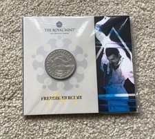 2025 Freddie Mercury UK £5 Five Pound BU Coin Royal Mint Sealed Pack 