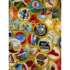 Boy Scouts Cotton Quilt Fabric Badge Patch America BSA Uniform BTHY Kaufman 9140