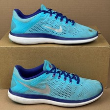 Nike Flex 2016 Run Blue Lagoon/Plateado Mujer Zapatos para Correr 830751-400 Talla 9.5