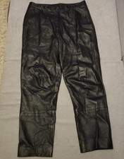 Mipiel Piel Black Leather Pants Motorcycle Grunge Rock Men's 36x31 Vintage USA