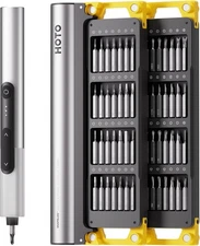 HOTO SNAPBLOQ™ S-A01 3.7V Mini Electric Screwdriver with 56 Bits & 3 Torque... 