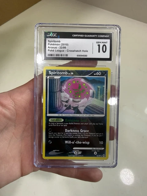 Spiritomb 32/99 Arceus 2010 Poke League Crosshatch Holo English CGC 10 LO POP