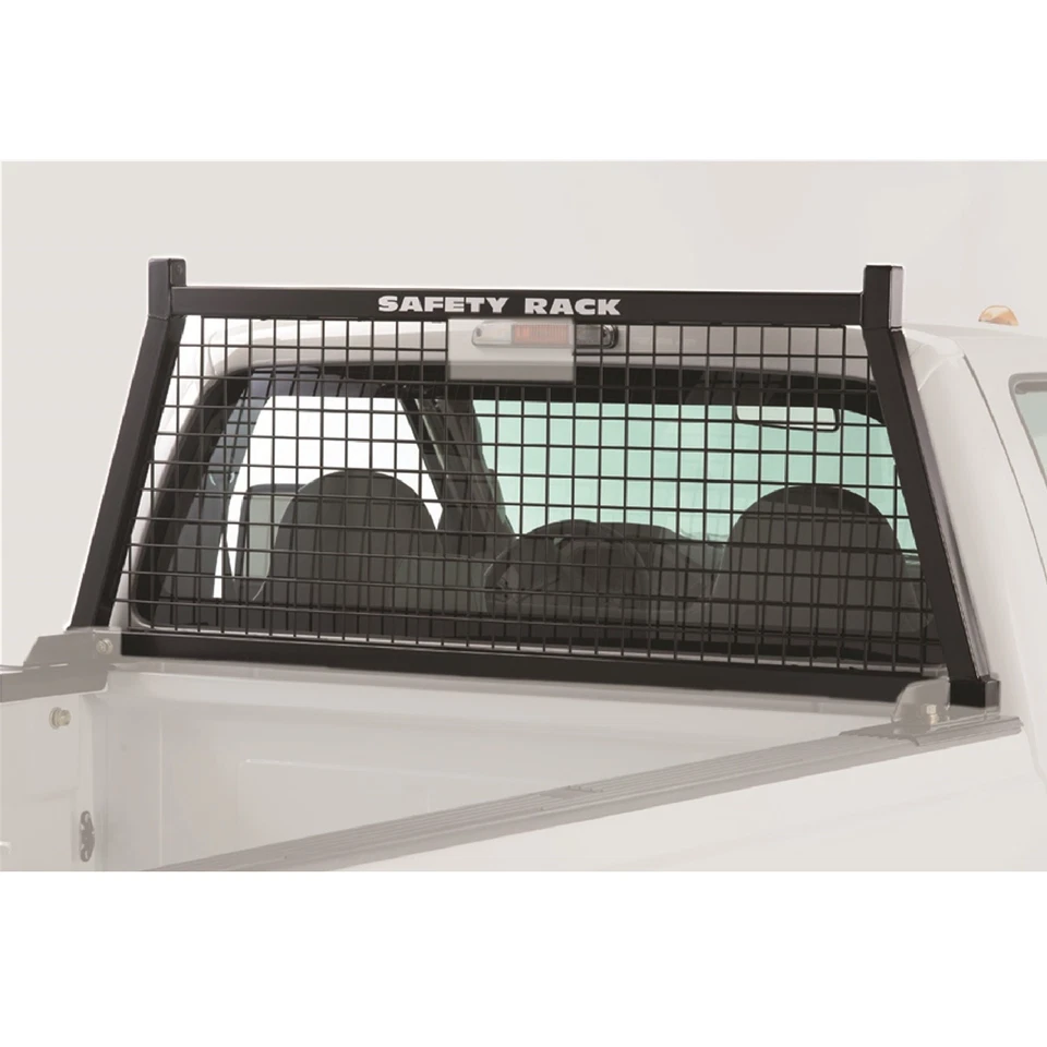 BackRack Black Powder Coat Half Louvered Rack for Silverado Sierra Ram 2500 3500 Foto 2 de 4