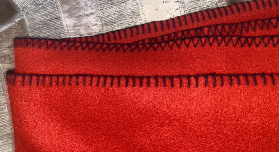 Ralph Lauren Polo Bear Soft Fleece Blanket Red Embroidered Logo Red/Black 53x70 - Image 4 of 4