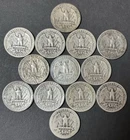 Lot of 13 Washington Quarters 90% Silver Mix Of Silver Constitutional