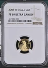 NobleSpirit GOLD 2008 W American Eagle $5 1/10th Oz NGC PF 69 Ultra Cameo
