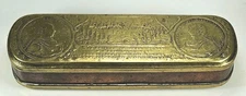 Vintage Snuff Box In Copper And Brass By JH HAMER ISERLOHN GERMANY 18th