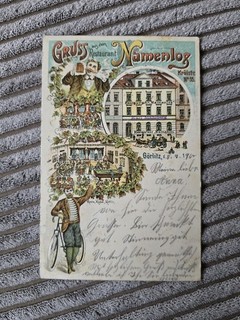 Görlitz Gruß aus dem Restaurant Namenlos Litho Ak Postkarte Gasthaus