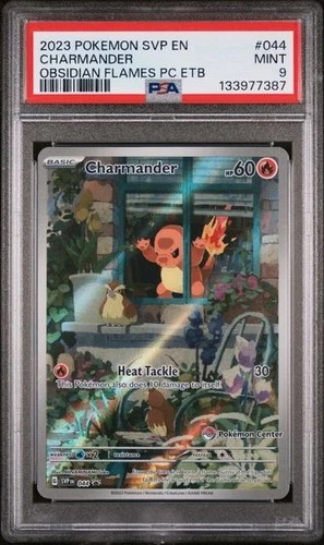 2023 SVP BLACK STAR PROMO #044 CHARMANDER OBSIDIAN FLAMES Pokemon Center PSA 9