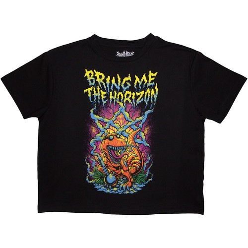Ladies Bring Me The Horizon Dinosaur Crop Top Official T-Shirt Womens - Picture 1 of 4