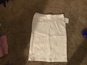 89th + Madison Women’s Skirt White Pencil Stretch Size M NWT MSRP $52