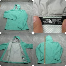 The North Face Jacket Youth Large Kiwi Green Lightweight Waterproof Resolve