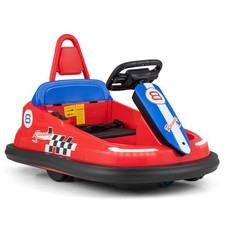 Image of Kids Electric Ride On Bumper Car Blue Music Lights 6V Battery Powered Red
