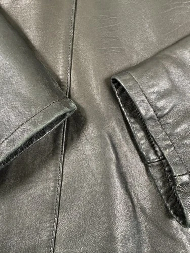 Milestone Kelly Mens XL Black Genuine Leather Jacket Full Zip Classic image 7