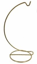 Twisted Brass Metal Christmas Tree Ornament Display Stand 9 Inches Tall