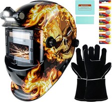 1/1/1/2 Auto Darkening Welding Hood True Color Wide Shade 9-13 with Light