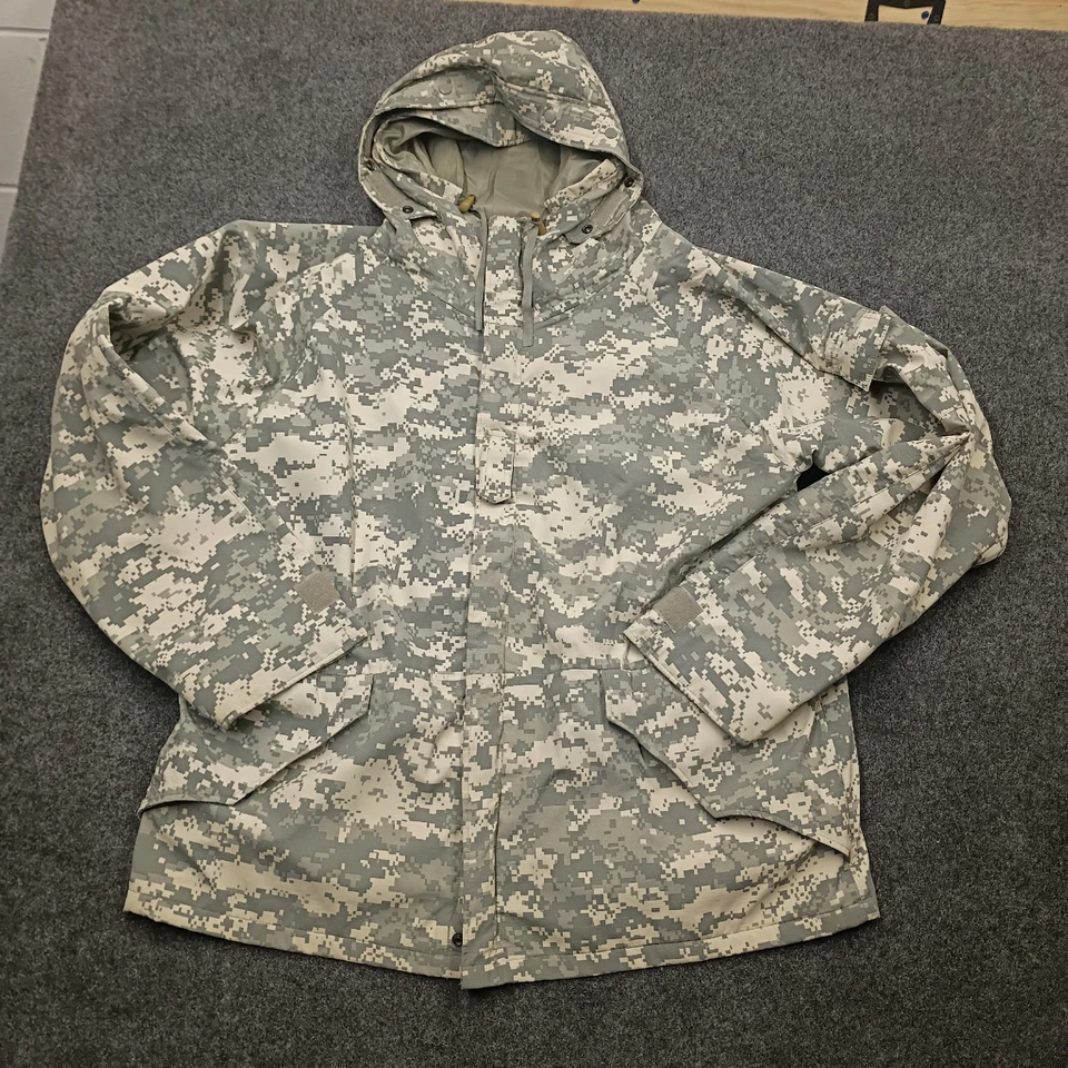 Chaqueta Parka Exterior Fox Clima Frío Para Hombres XL Camuflada Con Capucha Nylon Militar Foto 2 de 4