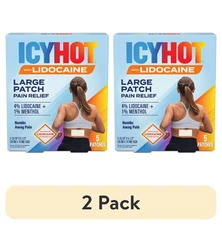 (2 pack) Icy Hot Max Strength Lidocaine Pain Relief Patch Penetrates for Fast