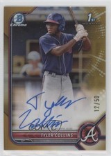 2022 Bowman Chrome Prospect Gold Refractor 12/50 Tyler Collins Auto 14mx