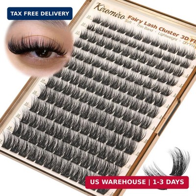 Kiromiro Wispy Lash Clusters Fluffy Cluster Eyelash Extensions 10-18mm Spikes Ey