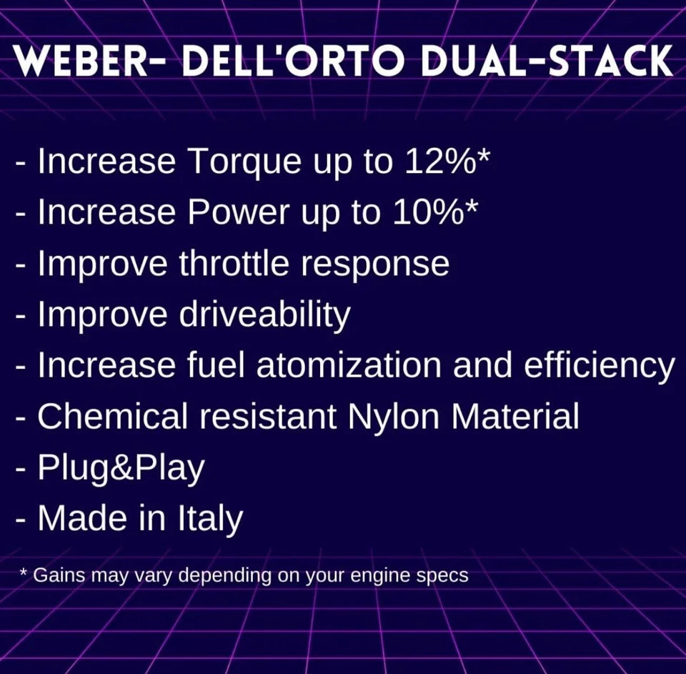 Weber DCOE Trumpets PAIR Dual Stack Foto 4 de 4