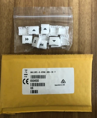 Crestron BPC-8-BTNK-SRC-W-T Source Control Button Caps for BPC-8, Set of 12