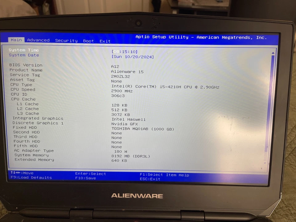 Alienware 15 r2 Gaming Laptop i5-4210H 8GB RAM NVIDIA GFX, black with case - Image 3 of 4