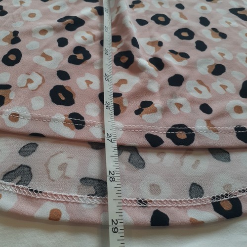 Massini Women's Large Dressy Tank Top Sleeveless Blouse Pink Animal Print - Picture 4 of 9