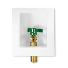 EFIELD 1/2" Male Thread Inlet x 1/4" OD Outlet,Ice Maker Outlet Box Green Handle