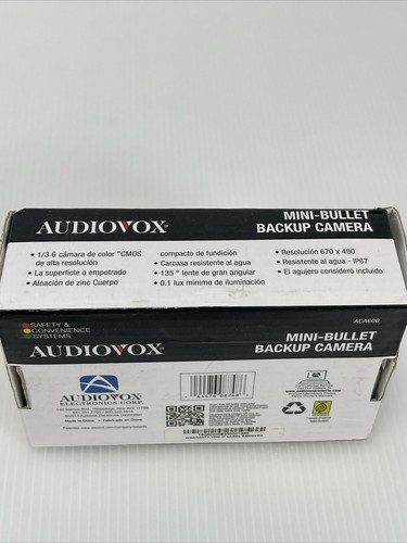 Audiovox Mini-Bullet Backup Camera ACA600 Safety & Convenience Systems NEW - Picture 4 of 5