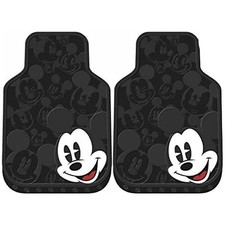 New Disney Mickey Mouse Faces Rubber Front Floors Mats Plasticolor - 2 Pc New Disney Mickey Mouse Faces Rubber Front Floors Mats Plasticolor - 2 Pc