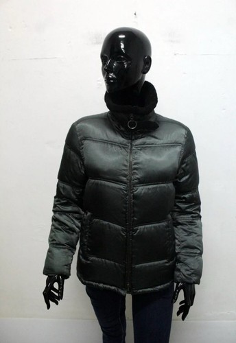 Prada Giubbotto Donna Taglia 44 Giubbino Verde Jacket Giacca Invernale Piumino - Picture 5 of 21