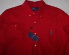 NWT Polo Ralph Lauren SOLID RED SOFT COTTON FLANNEL Shirt Men's M GIFT BEAR
