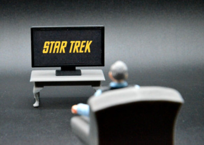 STAR TREK 1:18 FLAT SCREEN TV SET CUSTOM 3D PRINT DIORAMA PROP  3.75 FIGURE