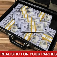 $100 Dollar Bills Prop Motion Picture Money $10,000 Dollars Total FAKE USA SHIP