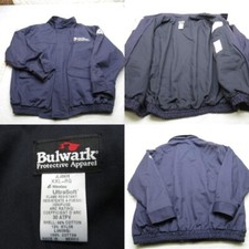 Bulwark FR Jacket Mens XXL Navy Blue Flame Resistant Canvas Duck Rugged Work