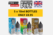 Moreish Puff Vape Juice E Liquid E-cig 50/50 5 x 10ml 3/6/12/18 mg/ml Only �8.95