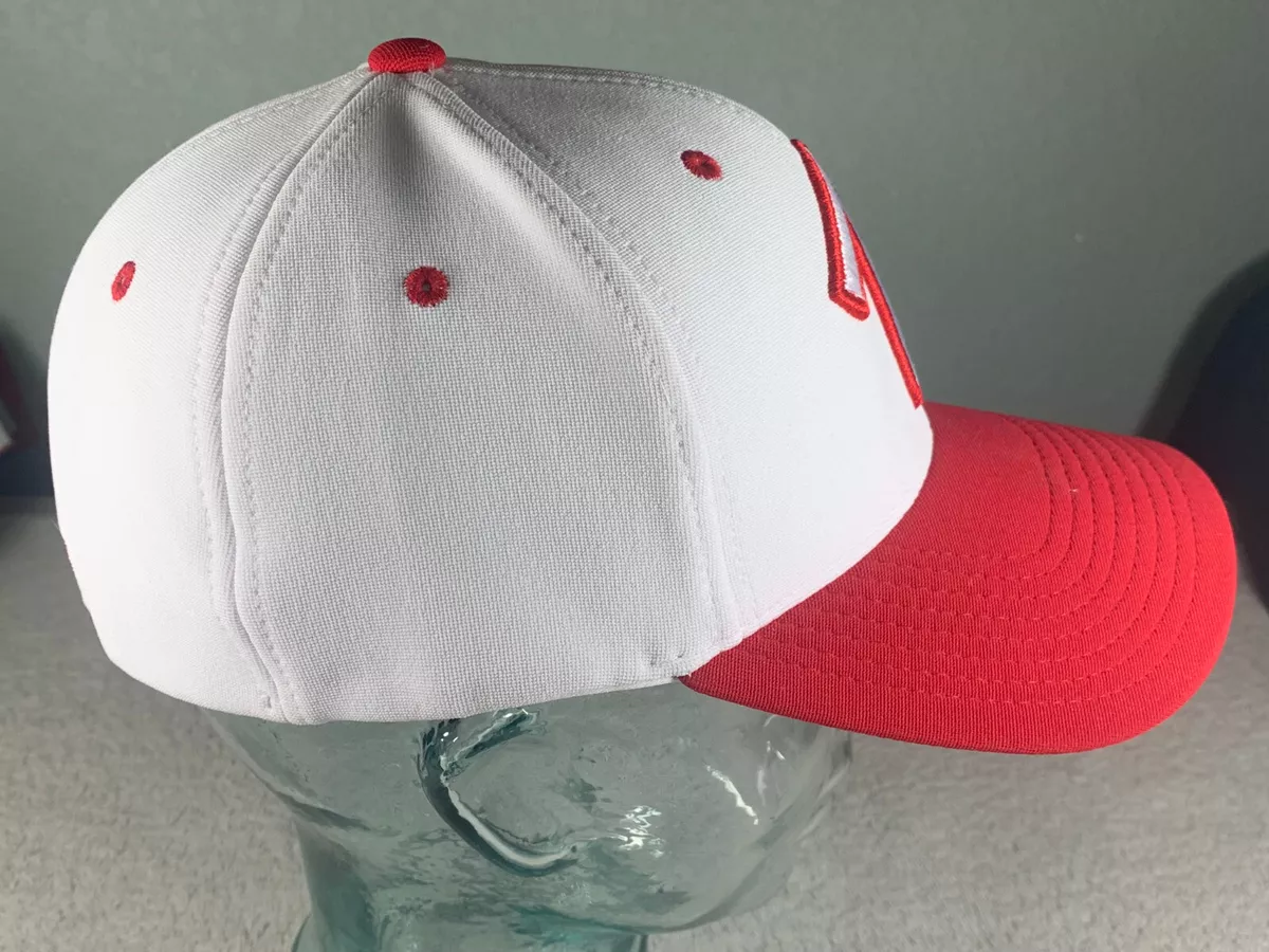 Red hat with cheap white bill